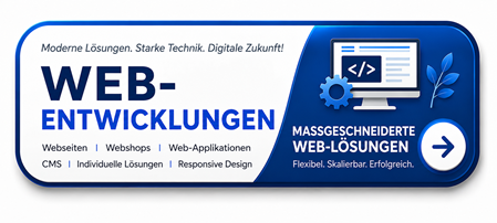 Web-Entwicklungen für Unternehmen – Individuelle Webseiten, Webshops und Web-Applikationen mit modernem CMS, Responsive Design und massgeschneiderten Web-Lösungen von Blattner Consulting.